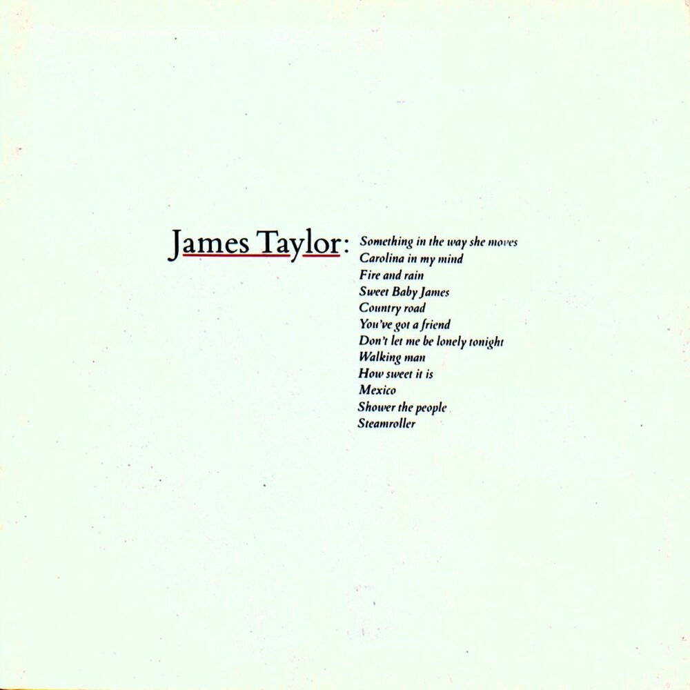 Something in l. James Taylor - how Sweet it is (to be Loved by you). Something in the way текст. Taylor James "Greatest Hits". You've got a friend James Taylor mp3 320.