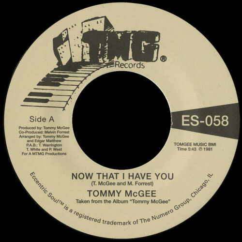 ○SOUL 12inch○TOMMY McGEE / NOW THAT I HAVE YOU-