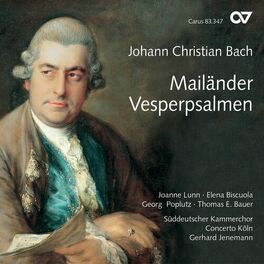 Album cover of Johann Christian Bach: Mailänder Vesperpsalmen