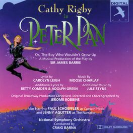 Album cover of Peter Pan (Original Stage Cast, Cathy Rigby Production)