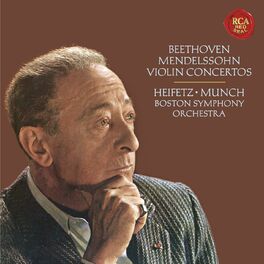 Album cover of Beethoven: Violin Concerto in D Major, Op. 61 - Mendelssohn: Violin Concerto in E Minor, Op. 64 (Heifetz Remastered)