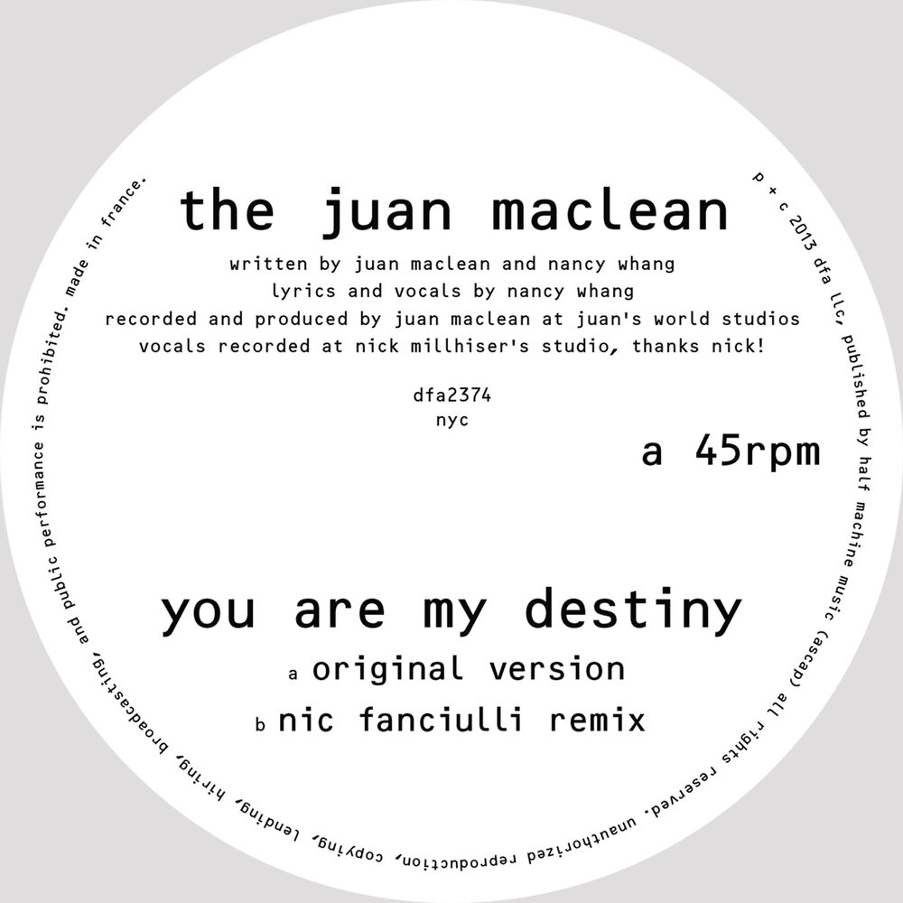 My destiny песня. The simple Life the Juan Maclean. You are my Destiny. DFA records.