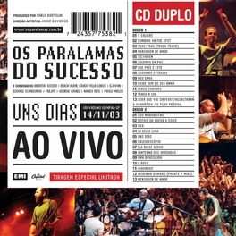 Album cover of Uns Dias Ao Vivo