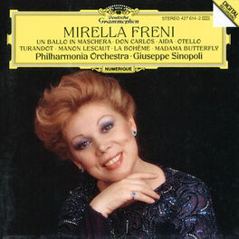 Album cover of Mirella Freni - Un ballo in maschera; Don Carlos; Aida; Otello; Turandot; Manon Lescaut; La Bohème; Madama Butterfly