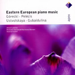 Album cover of Gubaidulina, Ustvolskaya, Górecki & Pelécis : Piano Concertos (- Apex)