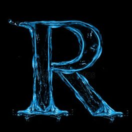 letter r in blue fire