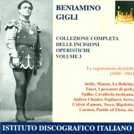 Album cover of Vocal Recital: Gigli, Beniamino - Verdi, G. / Massenet, J. / Puccini, G. / Bizet, G. (Complete Collection of Opera Highlights, Vol