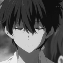 Anime avatar black and white 