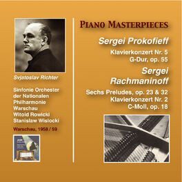 Album cover of Piano Masterpieces: Sviatoslav Richter plays Sergei Prokofieff and Sergei Rachmaninoff