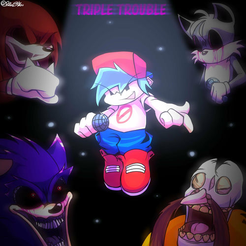 Miso fnf vs sonic exe triple trouble letras y canciones