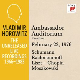 Album cover of Vladimir Horowitz in Recital at Ambassador College, Pasadena, February 22, 1976
