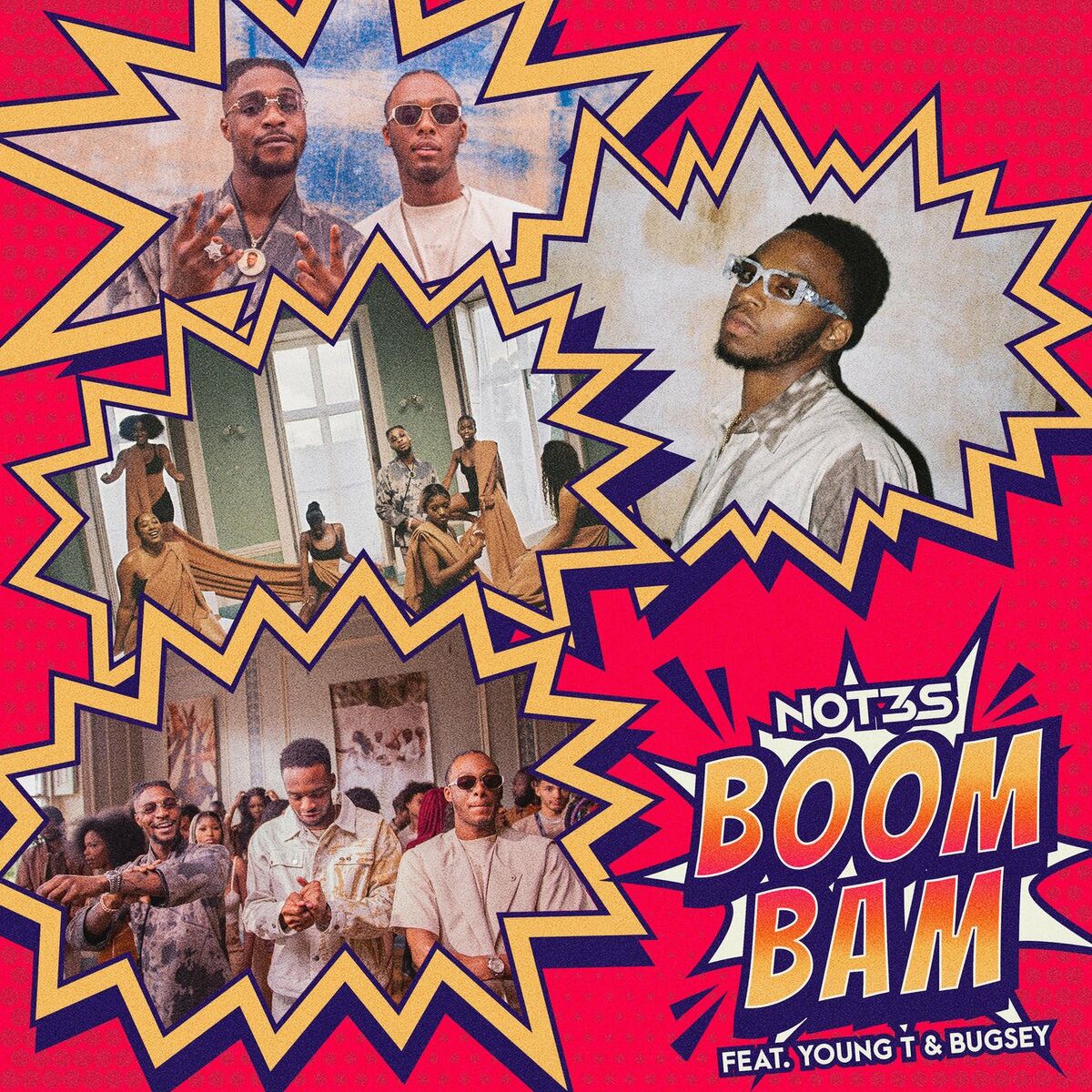 Not3s - Boom Bam (feat. Young T & Bugsey): listen with lyrics | Deezer