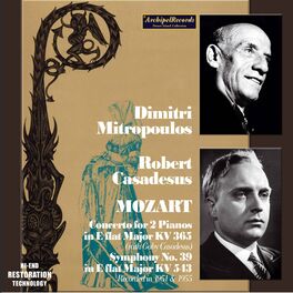 Album cover of Mitropoulos, Robert and Gaby Casadesus plays Mozart