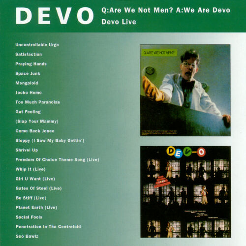 Q Are We Not Men A We Are Devo Devo Live By Devo Musicboard