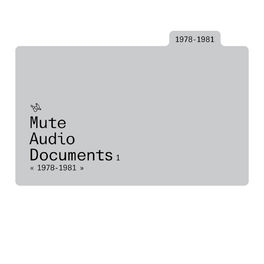 Album cover of Mute Audio Documents, Vol. 1 (1978-1981)