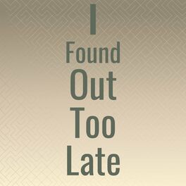 Album cover of I Found Out Too Late