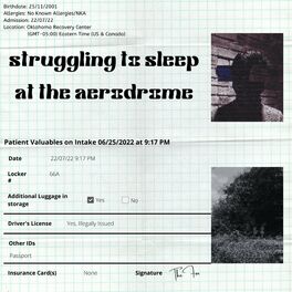 Album cover of struggling to sleep at the aerodrome
