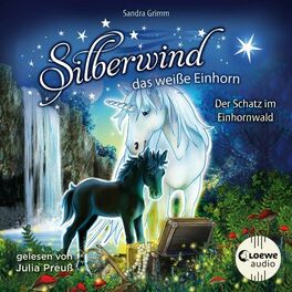 Album cover of Silberwind, das weiße Einhorn (Band 8) - Der Schatz im Einhornwald (Begleite das Einhorn Silberwind auf seinen Abenteuern)