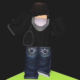 Download Aesthetic Roblox Girl With Denim Outfit Wallpaper