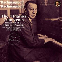 Album cover of Rachmaninoff plays Rachmaninoff: The 4 Piano Concertos, Rhapsody on a Theme of Paganini