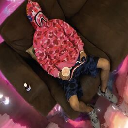 Lil pump pink deals bape hoodie