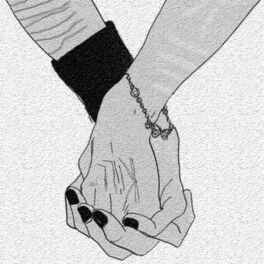 drawing of couple holding hands tumblr