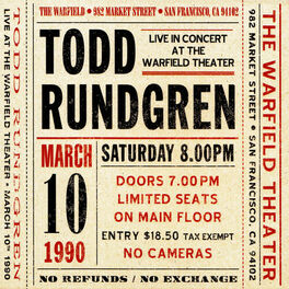 Album cover of Live at The Warfield Theater, San Francisco: March 10th 1990 - Live