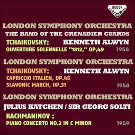 Album cover of Tchaikovsky: 1812 Overture, Capriccio italien & Slavonic March - Rachmaninoff: Piano Concerto No. 2