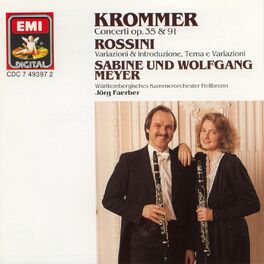 Album cover of Krommer: Concertos for 2 Clarinets and Orchestra Op.35 & Op.91 / Rossini: Variations
