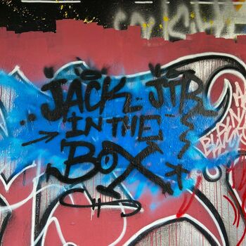 jack in the box logo graffiti