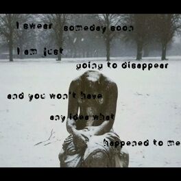 Album cover of I swear someday soon I am just going to disappear and you won't have any idea what happened to me