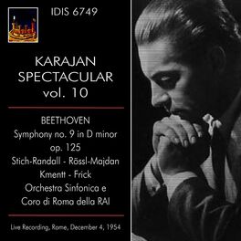 Album cover of Karajan Spetacular vol 10 Live Recording rome 4 th December 1954